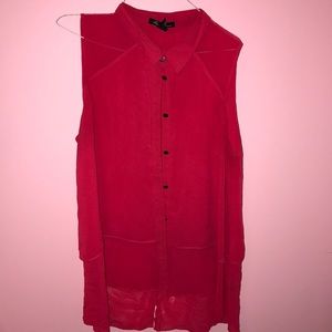 Kenneth Cole button up pink top